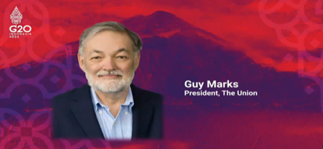 Prof Guy Marks speaking at G20 side event on TB